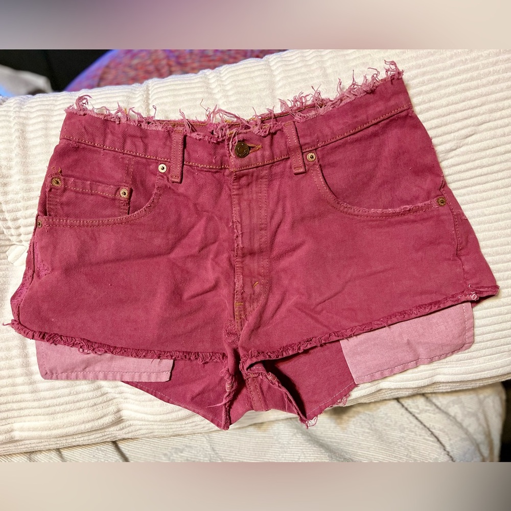 Urban Outfitters Urban Renewal Jean Shorts with Frayed Hem
